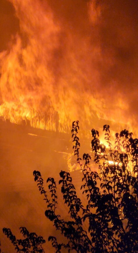 Gümüşhane'de gece yarısı yangın paniği