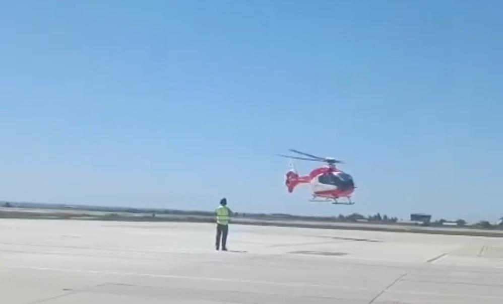 Şemdinli’de solunum sıkıntısı çeken yenidoğan bebek helikopterle Van’a sevk edildi