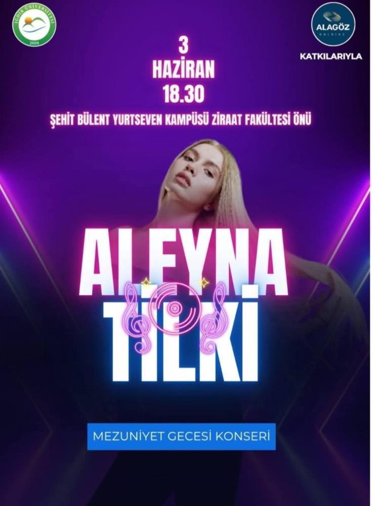 Iğdır Üniversitesi’nde mezuniyet krizi! Aleyna Tilki konseri iptal edildi